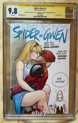 Spider-Gwen #1 Frank Cho Original Sketch Art CGC SS 9.8 Deadpool Meta Outrage