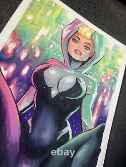 Spider Gwen Original Comic Art By Diego Carneiro