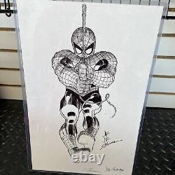 Spider-Man Original Art By John Romita Jr. & Scott Hanna 11 X 17 Art Board