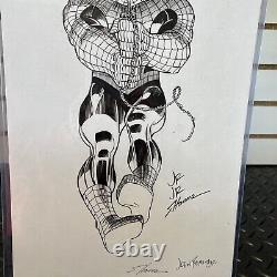 Spider-Man Original Art By John Romita Jr. & Scott Hanna 11 X 17 Art Board