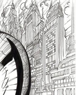 Spider-Man. Original, black & white, comic art, sketch, drawing by Calvin Henio