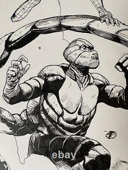 Spider-Man Vs The Scorpion original Comic Art Illustration