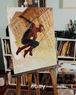 Spider-Man by David Palumbo Original oil painting for Marvel Masterpieces 2020
