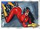 Spider-woman By Josh Original Comic Art Drawing Pinup Spider-man Gwen 11x17