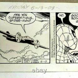 Stan Lee Amazing Spiderman Original Newspaper Comic Art Daily Strip Marvel Ab1