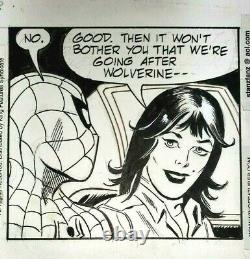 Stan Lee Amazing Spiderman Original Newspaper Comic Art Daily Strip Marvel Ab1