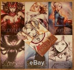 Stanley Artgerm Lau Superbelle, Inktober, Ink & Brush Sketchbook Lot of 7