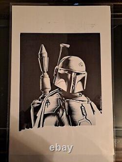 Star Wars Boba Fett Prototype Armor Black Series 3.75 Packaging Original Art