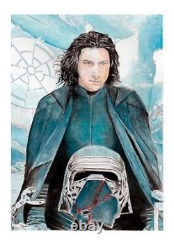 Star Wars KYLO REN 8x11 Original art watercolor on paper signed