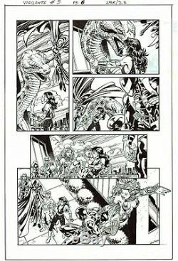 Starfire, Wonder Girl, Raven, Teen Titans Orig. Ink Art-tom Lyle/ Scott Hanna