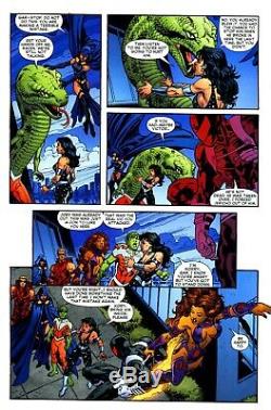 Starfire, Wonder Girl, Raven, Teen Titans Orig. Ink Art-tom Lyle/ Scott Hanna