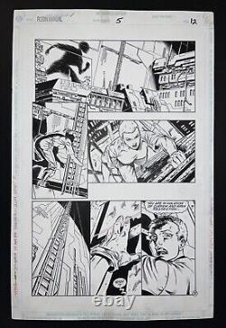 Staz Johnson & Rob Leigh original art ROBIN ANNUAL #5 page 12 DEAD EARTH Batman