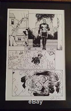 Steve Dillon Signed Original Comic Art Punisher Ma Gnucci Fire Death of Marvel