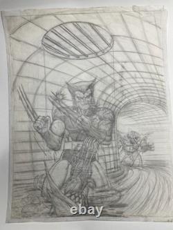 Steve Fastner 1982 Wolverine Litho Pencil Prelim! Huge Wolverine Claws Out