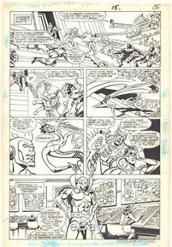 Super Powers #4 p. 12 Firestorm, Plastic Man, & Mr. Miracle'86 Carmine Infantino