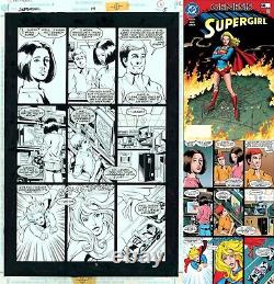 Supergirl 14 Original Art Page Leonard Kirk Bluelines Peter David Story DC Comic