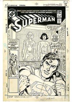 Superman #362 COVER Original COPPER AGE Comic Art Ross Andru Giordano DC 50c