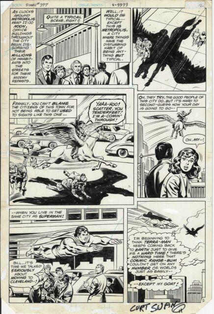 Superman #377 P2 (1982) Swan / Hunt Superman Vs Terra-man Signed