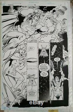 Superman #93 Pg 4 Original Art Dan Jurgens Joe Rubeinstein Zero Hour Supergirl