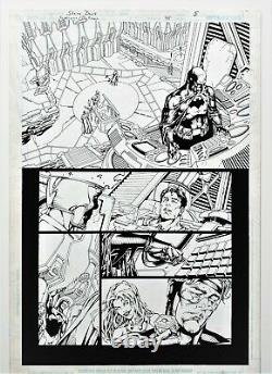 Superman / Batman #45 Page 5 Original Art Batman Superman Starfire Booster Gold