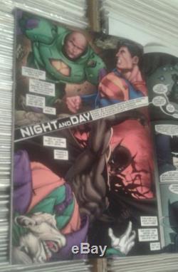 Superman Batman 75 original double 1/2 Splash Page Davis Hope Joker Lex Luthor