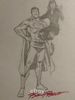 Superman & Lois Lane Original Art Ron Frenz Original Art Pencil Drawing Pin-up