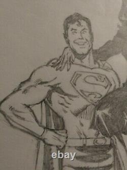 Superman & Lois Lane Original Art Ron Frenz Original Art Pencil Drawing Pin-up