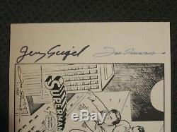 Superman Original 1976 Autographed Jerry Siegel + Joe Shuster Print -SDCC