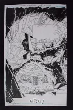 Superman Unchained #2 DSP 10 & 11 (Original Art) 2013 Jim Lee Batman Batcave
