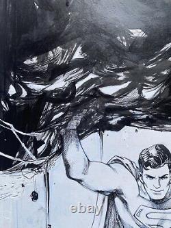 Superman lifting original Comic Art Illustration Paul Harmon