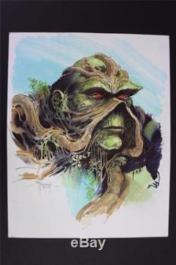 Swamp Thing Illustration Painted/Watercolor (Original Art) 1984 John Totleben