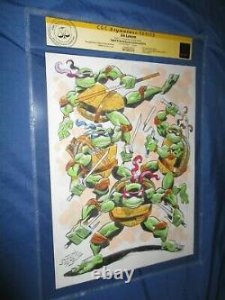 TEENAGE MUTANT NINJA TURTLES TMNT Original Art Page/Sketch CGC by Jim Lawson