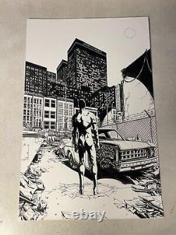 TERMINATOR 2029 #3 original art STUNNING SPLASH CLASSIC NAKED CITY ARRIVAL