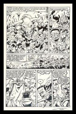 THE DEMON #1 p. 17 signed by Val Semeiks. / Lord Asteroth vs. MORAK