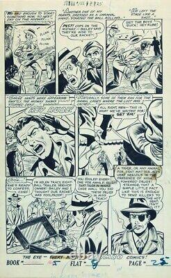 THE EYE Original Comic Art FOUR PAGE STORY Golden Age JUMBO No. 165 Fiction House