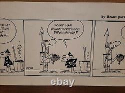 THE WIZARD OF ID Daily Comic Strip Original Art 12-21-1971 BRANT PARKER Hart