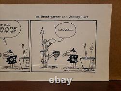 THE WIZARD OF ID Daily Comic Strip Original Art 12-21-1971 BRANT PARKER Hart