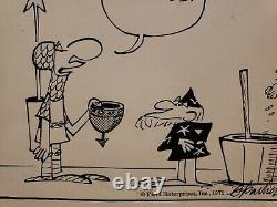 THE WIZARD OF ID Daily Comic Strip Original Art 12-21-1971 BRANT PARKER Hart