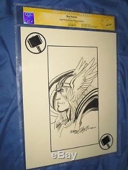 THOR CGC SS Signed & Original Art Sketch Neal Adams (Avengers/Movie)