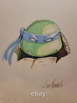 TMNT Leonardo 11x14 original art Livio Ramodelli With COA