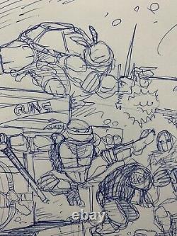 TMNT ORIGINAL CONCEPT ART SKETCH 1980s SIGNED NINJA TURTLES MIRAGE