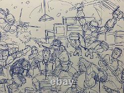 TMNT ORIGINAL CONCEPT ART SKETCH 1980s SIGNED NINJA TURTLES MIRAGE