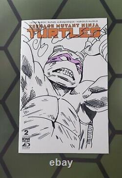 TMNT Original Sketch Donnie Drawn And Signed By Issac And Esau Escorza WithCOA NM