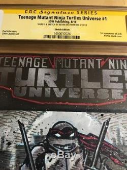 TMNT Universe#1 Original Art Eastman Sketch Blank Cover Rare CGC SS 9.8