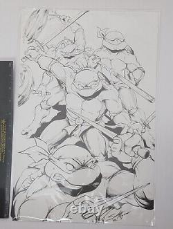 TMNT original comic art by Sarah Myer withcolor print limited to 1 of 1