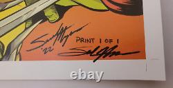 TMNT original comic art by Sarah Myer withcolor print limited to 1 of 1