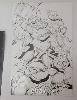 TMNT original comic art by Sarah Myer withcolor print limited to 1 of 1