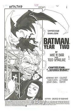 TODD MCFARLANE Detective #578 BATMAN Year Two PG1 SPLASH ORIGINAL COMIC ART