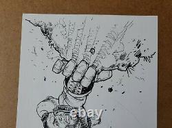 TONY MOORE Original Art FEAR AGENT Sketch 9x12 (Walking Dead) Image Comics