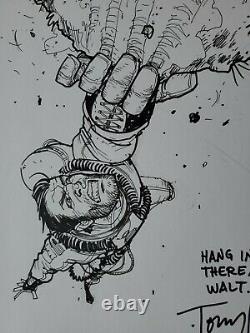TONY MOORE Original Art FEAR AGENT Sketch 9x12 (Walking Dead) Image Comics